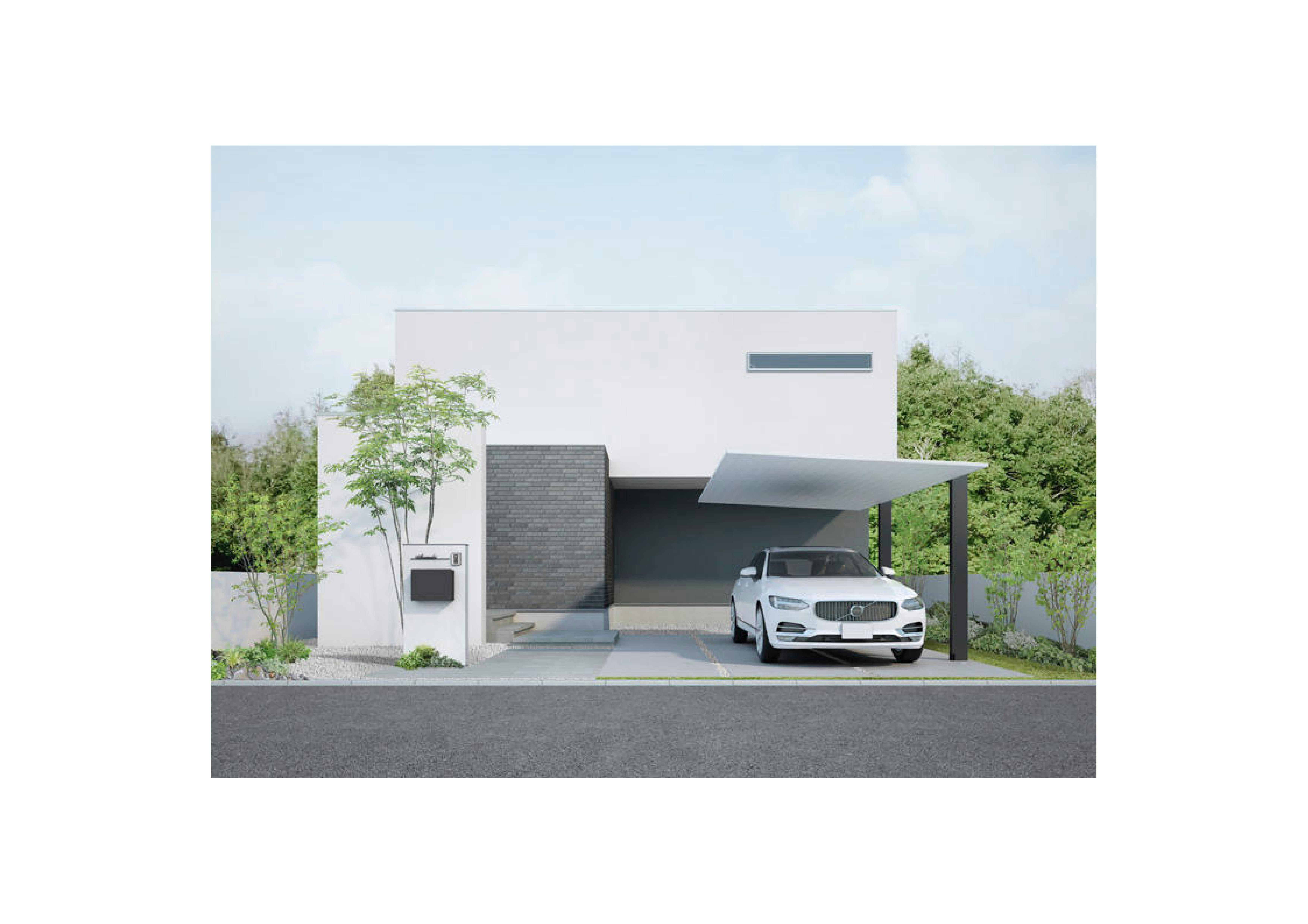 【カーポートポイントバックキャンペーン】【標準工事費込み20万円以上で10,000ポイントプレゼント】　カーポートSC１台用 33－57 標準柱 屋根材＝アルミ色